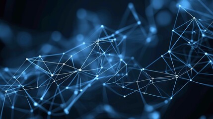 Blurred background with iot and machine learning points, ample space for text and design elements