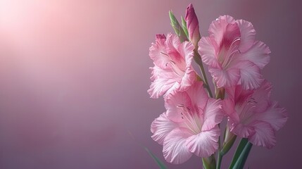  a close up of a pink flower in a vase on a pink background with a blurry image of the back of the flower and the back of the flower.