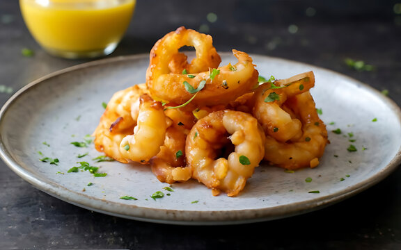 Capture the essence of Rabas in a mouthwatering food photography shot