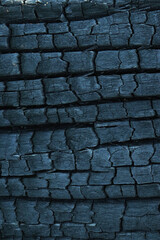 Close up Surface of charcoal. Black charcoal bark background