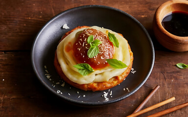 Capture the essence of Hotteok  in a mouthwatering food photography shot