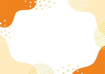 おしゃれなウェーブのフレームの幾何学パターンの背景イラスト