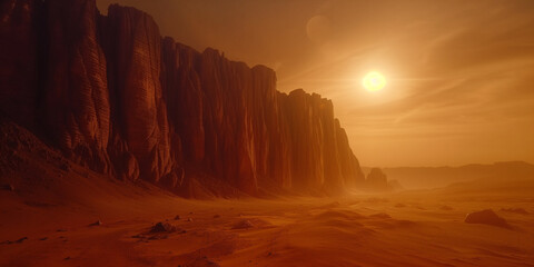 Mars planet landscape