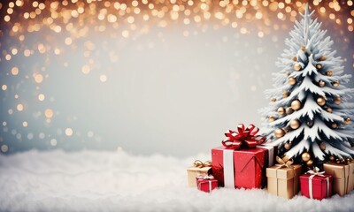 Bokeh christmas background by ai generated