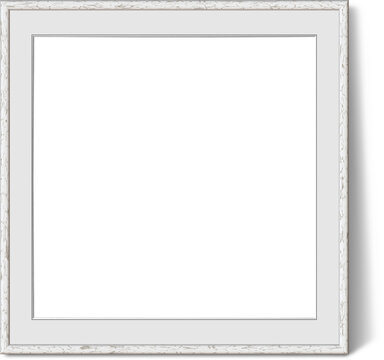 Empty various style of white photo wall frame isolated on plain background ,suitable for your asset elements.