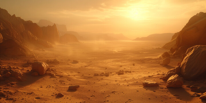 Mars planet landscape