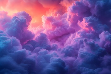 Pink and purple clouds