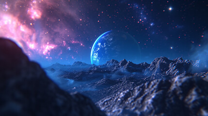 Cosmic Horizon, Aglow with Mesmerizing 3D Light.