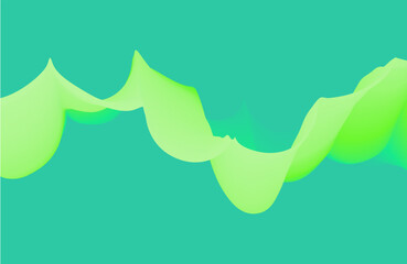 Abstract wavy background with modern gradient colors. Trendy liquid design. Motion sound wave. Vector illustration for banners, flyers and presentation.