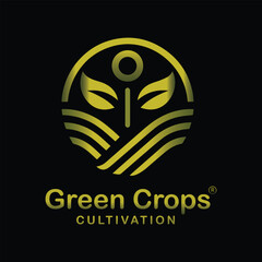 abstract logo design Green Crops