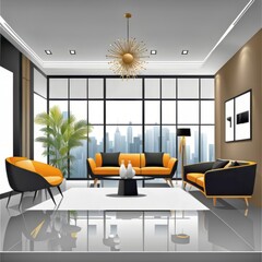 modern living room interior with sofa, interior design vector, interior property