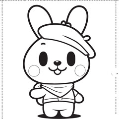 cute bunny coloring page