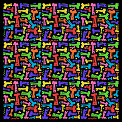 Fototapeta na wymiar Cartoon style seamless penis pattern. Stylized human penis vector illustration.