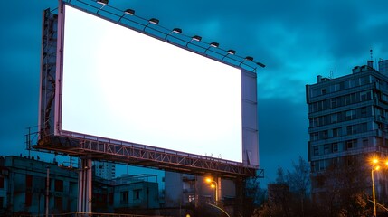 Obraz premium Blank outdoor Event advertisment screen for marketing purpose, Empty LED screen for event advertisment, white LED screen mockup 