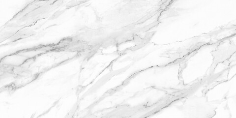 White Statuario Marble with thin and thick veins, Used for Interior kitchen or Bathroom design for Ceramic Digital printed tile, Grey Veining patterned luxurious background