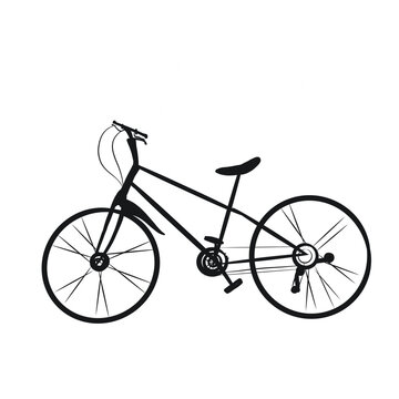a bicycle on a white background