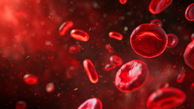 Red blood cells medical background banner