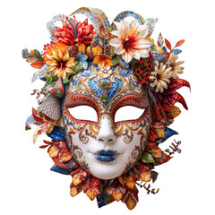 Colorful Mask With Flowers