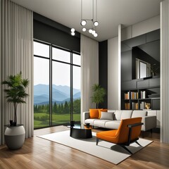 modern living room interior with sofa, interior design vector, interior property