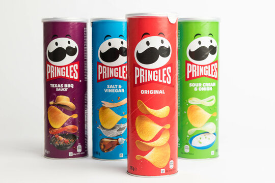 Pringles on a white background