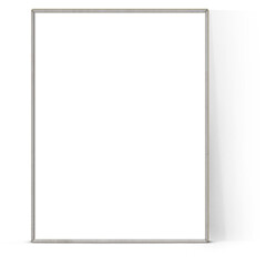 Empty various style of silver photo wall frame isolated on plain background ,suitable for your asset elements.