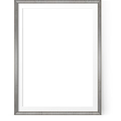 Empty various style of silver photo wall frame isolated on plain background ,suitable for your asset elements.