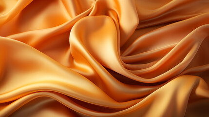 A smooth, elegant golden silk background in retro style. The fabric is smooth and shiny, with a subtle sheen.