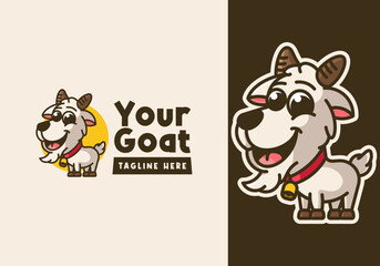 Cute goat logo