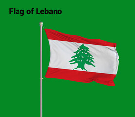 Flag Of Lebanon, Lebanon flag, National flag of Lebanon. Pole flag of Lebanon.