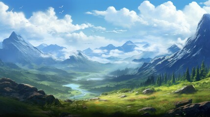 A beautiful RPG world to which you want to move and admire its beauty and breathtaking views game art