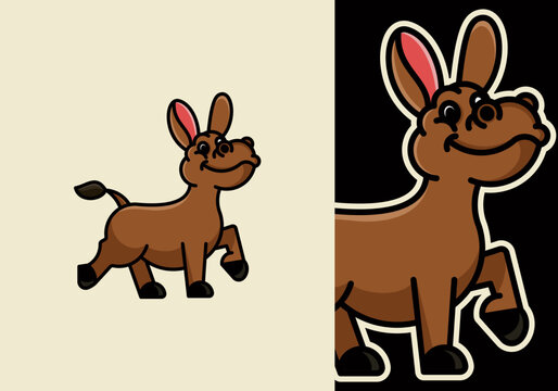 cute donkey logo