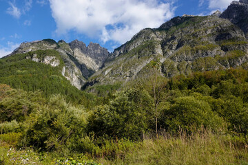 Am Wildbach Raccolana am Monte Cimone in Italien