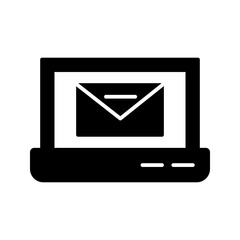 laptop with e mail icon