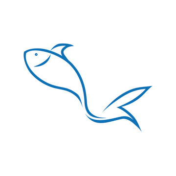 Fish logo design with creative concept