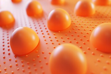 an orange circular pattern of dots