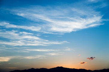 Sky and clouds at sunset