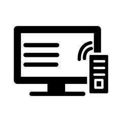 Fototapeta premium TV Vector Icon
