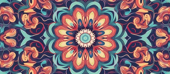 Fototapeta na wymiar Kaleidoscope of color with beautiful ornamental - Thorough background summary - seamless