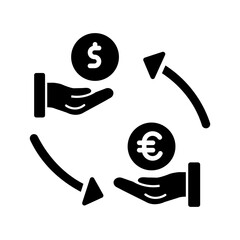 Dollar to Euro Vector Icon