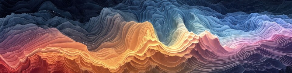 Quantum fluctuations sculpt a surreal digital topography