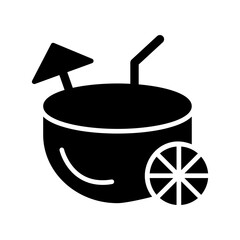 Coconut Drink Vector Icon