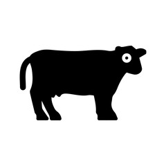 black and white bull