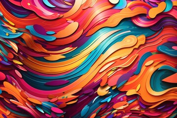 Colorful Rhythmic Graphic Abstract Background, created by ai generated
