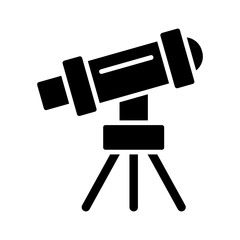 Telescope on Stand Vector Icon