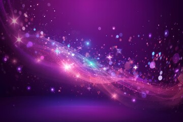Fototapeta na wymiar Purple Dream Colorful Particle Light Effect Background,created by ai generated