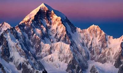 Crédence de cuisine en verre imprimé K2 Enchanting Peaks: Pakistan's K2 Summit at Dawn