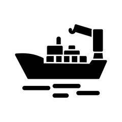 Cargo Ship II Vector Icon