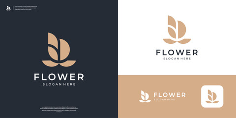Rose flower logo icon illustration