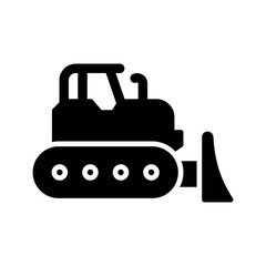 Bulldozer Vector Icon