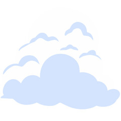 Hand drawn flat design cloud